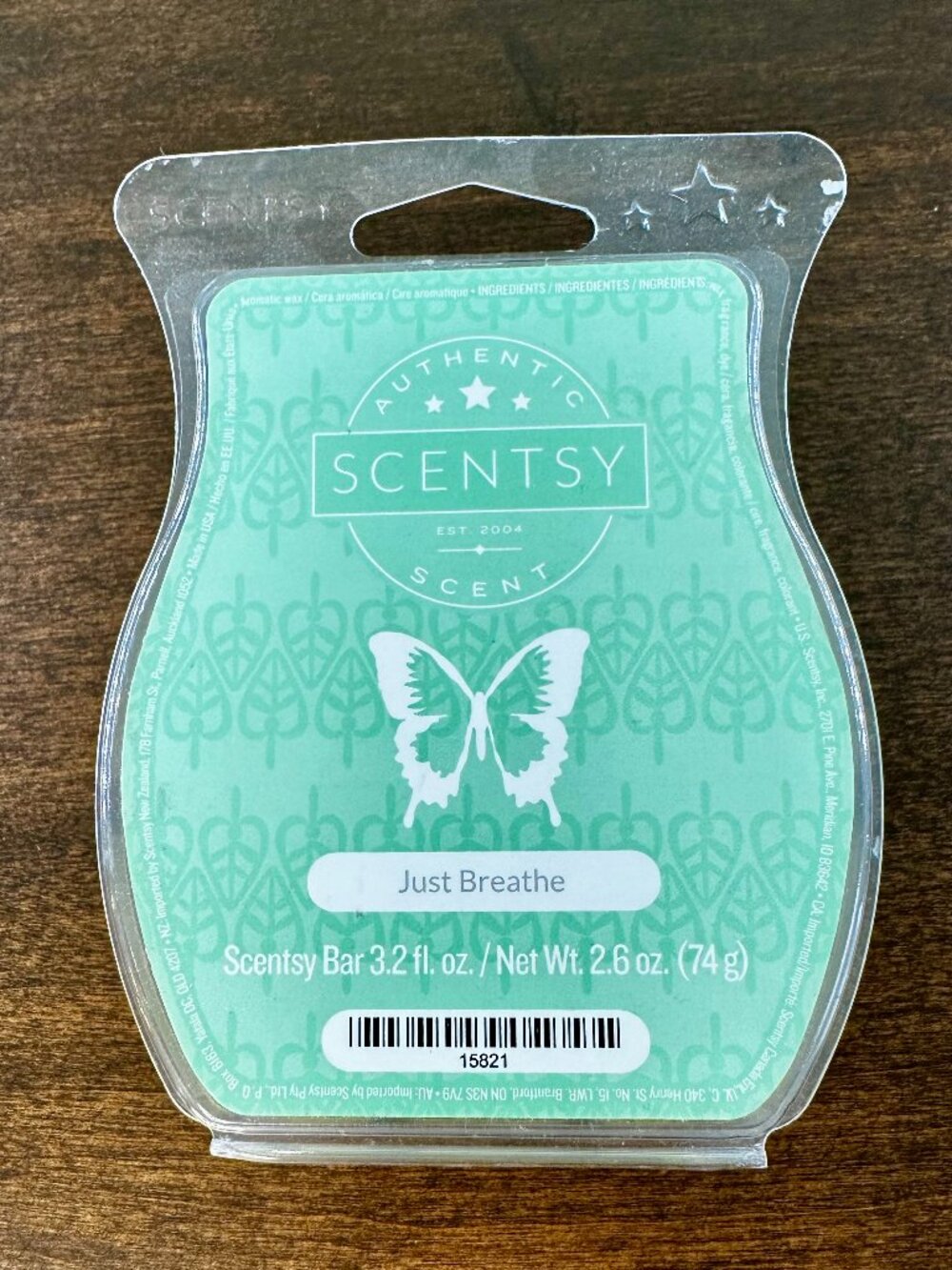 Just Breathe Scentsy Bar for Warmer - Wax - eucalyptus, lemon, medley of mints